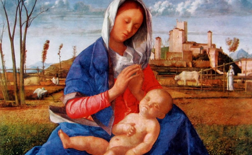 Giovanni Bellini: Madonna del prato, cm. 67 x 86, National Gallery di Londra.